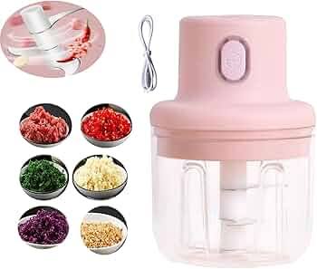 Portable Electric USB Rechargeable Fruit Vegetable Onion Garlic Cutter Mixer Blender Mincer Grinder Food Speedy Chopper Cordless