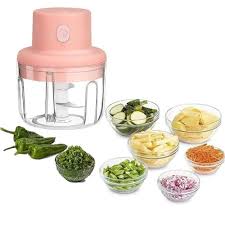 Portable Electric USB Rechargeable Fruit Vegetable Onion Garlic Cutter Mixer Blender Mincer Grinder Food Speedy Chopper Cordless