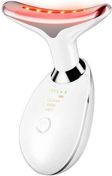 Remove Neck Wrinkles and Tighten Skin 3 in 1 LED Face Massager Skin Tightening Anti-Wrinkle Neck Lifting Beauty Device, Face & Neck Massager